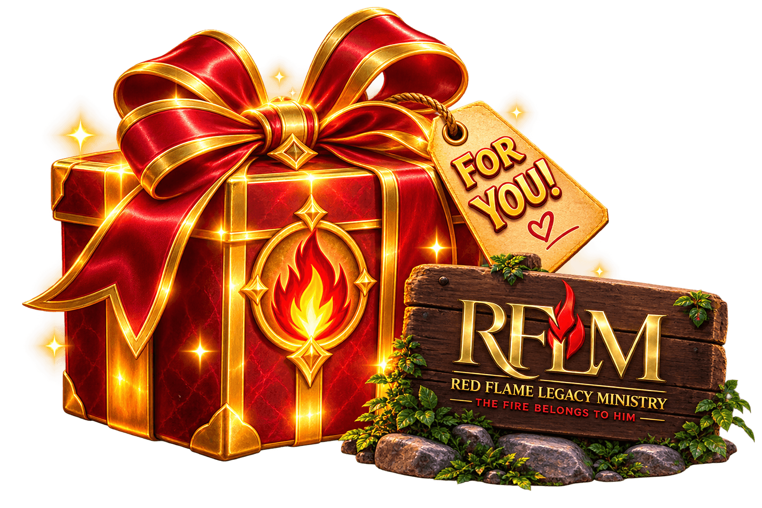A welcome gift from Red Flame Legacy Ministry marked For You